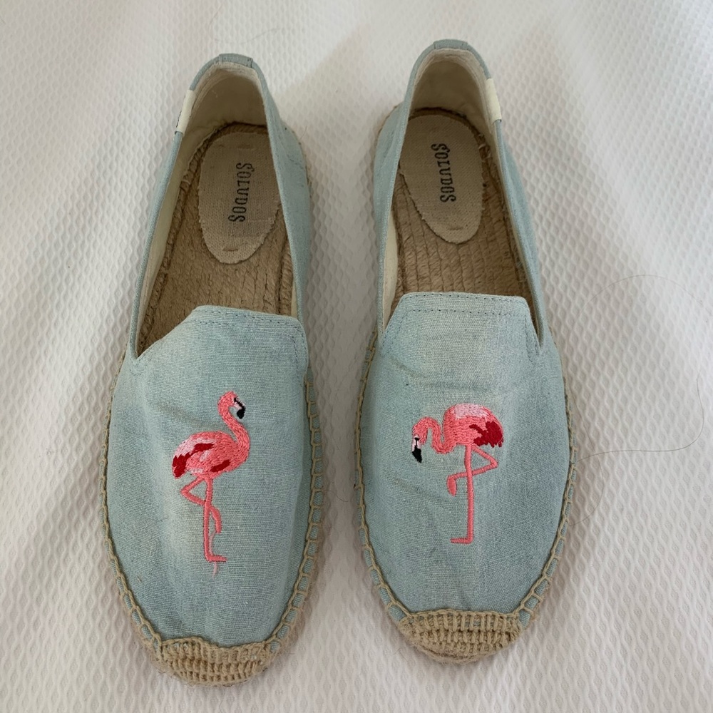 Soludos Espadrille Flamingo Slide Slipper